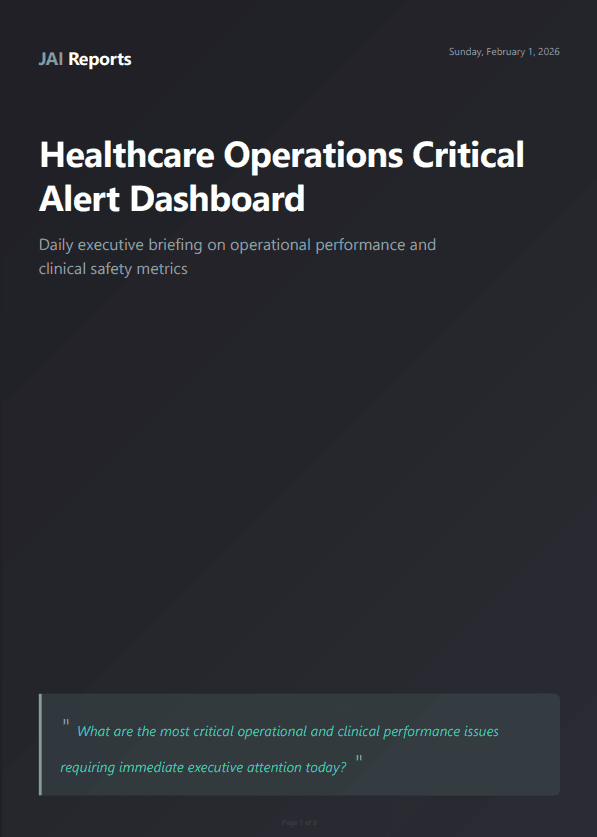 Healthcare Report Cover