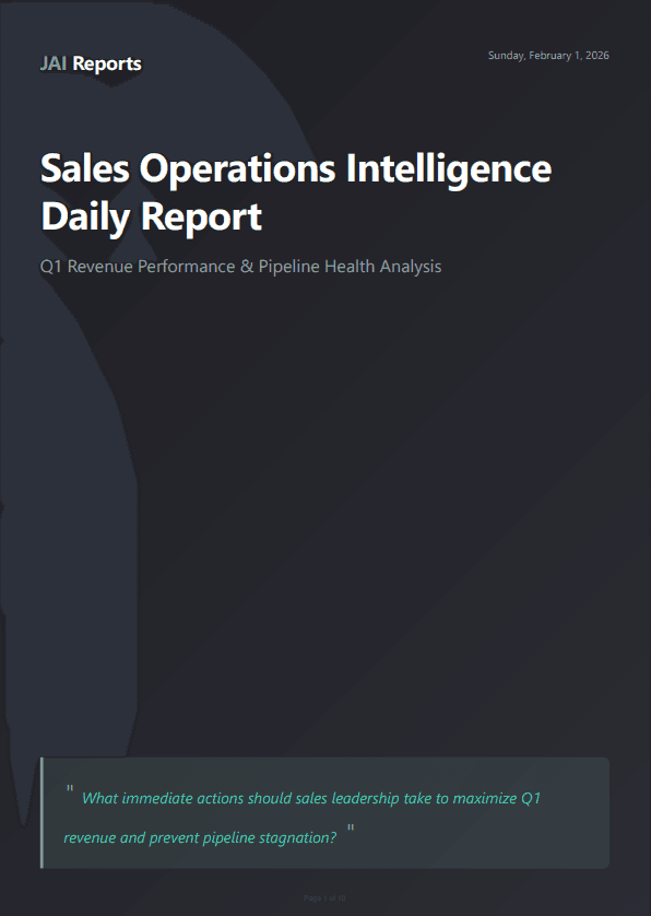 Sales Report Cover
